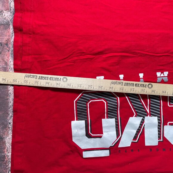 Ecko Unltd Shirt Mens 5XL Red Spell Out Graphics Grunge Y2K Hip Hop Skater Baggy - Picture 4 of 5